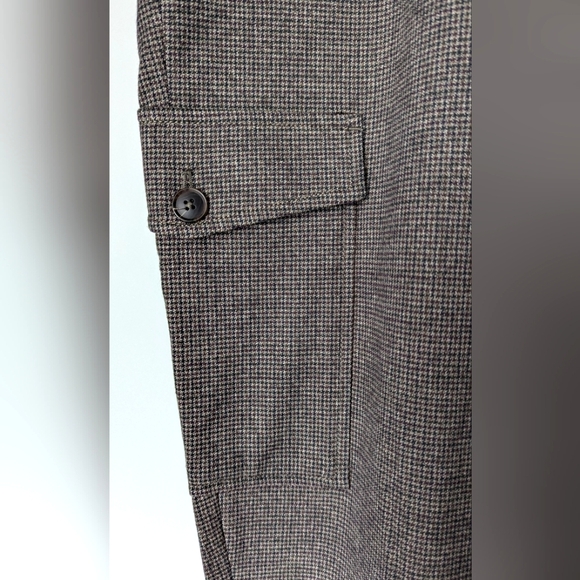 NWOT RW&Co Houndstooth Tapered Cargo Trouser - Picture 2 of 6